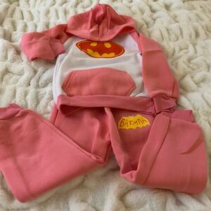 Pink Batman Kids Costume Set